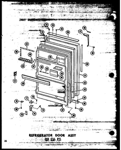 Section 11 Diagram and Parts List for TD20W-P60303-62W  Amana Refrigerator