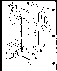Refrigerator Door Diagram and Parts List for SZD27KPL-P1101206WL  Amana Refrigerator