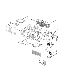 Air Flow Parts Diagram and Parts List for MMV1174DS0  Maytag Microwave