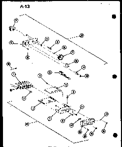 Control Assembly Diagram and Parts List for RC-14 P72100-9M Amana Microwave
