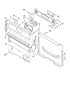 Control Panel Parts Diagram and Parts List for AGR6011VDS3  Amana Range