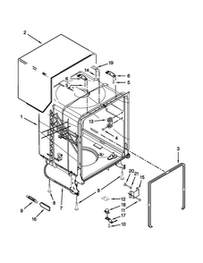 Tub And Frame Parts Diagram and Parts List for MDB4409PAS2  Maytag Dishwasher