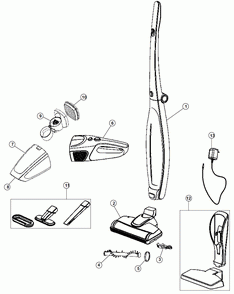 Diagram Diagram and Parts List for SH20090  Hoover Upright Vacuum