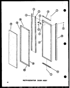 Refrigerator Door Assy Diagram and Parts List for SRI19C-P73320-54W  Amana Refrigerator