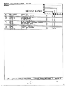 Unit Compartment And System Page 3 Diagram and Parts List for 18103-0A  Admiral Refrigerator