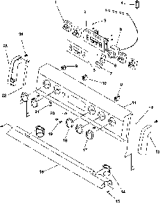 Backguard Diagram and Parts List for ARR6300W P1143421NW Amana Range