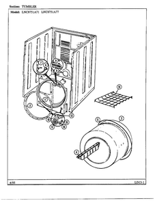 Tumbler Diagram and Parts List for 8751A71  Norge Dryer
