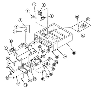Control Panel Diagram and Parts List for SSE907QF1724  Speed Queen Dryer