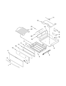 Drawer Parts Diagram and Parts List for JIS1450DS0  Jenn-Air Range