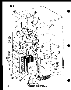 Freezer Functional Diagram and Parts List for SRI19F-1-A-P75400-6WA  Amana Refrigerator