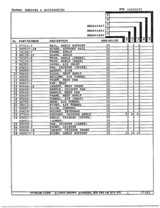 Shelves And Accessories Page 2 Diagram and Parts List for 641841  Admiral Refrigerator