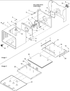Oven Assy/bottom Insulation Diagram and Parts List for AOCS3040E-P1132375NE  Amana Wall Oven