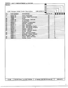 Unit Compartment And System Page 3 Diagram and Parts List for 60103-0A  Admiral Refrigerator