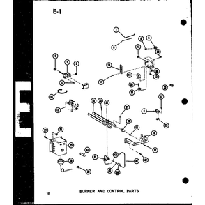 Burner And Control Parts 1 Diagram and Parts List for GC120DM-35 P96523-4F Amana Furnace