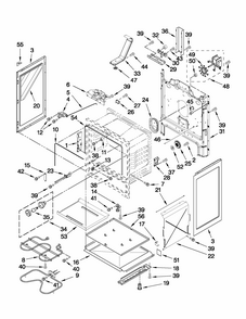 Chassis Parts Diagram and Parts List for MER7775WW1  Maytag Range