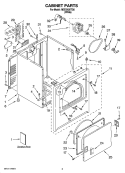 CABINET PARTS Diagram and Parts List for MED5620TQ0  Maytag Dryer
