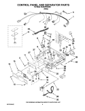 CONTROL PANEL AND SEPARATOR PARTS Diagram and Parts List for MLG24PDAGW0  Maytag Dryer