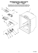 REFRIGERATOR LINER PARTS Diagram and Parts List for ABB2227DEB14  Amana Refrigerator