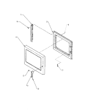 DOOR ASSEMBLY Diagram and Parts List for WDYRC P1198621M Amana Microwave