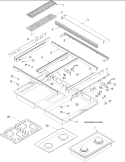 M / TOP (ACL200 GRILL FOR ALL AGSD'S) Diagram and Parts List for AGDS902W* P1133392N Amana Cooktop
