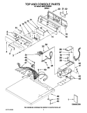 TOP AND CONSOLE PARTS Diagram and Parts List for MDE17PDAZW1  Maytag Dryer