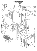 CABINET PARTS Diagram and Parts List for MGD5920TW0  Maytag Dryer