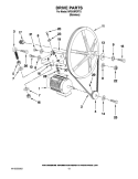 DRIVE PARTS Diagram and Parts List for MFS18PDFTS  Maytag Washer
