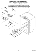 REFRIGERATOR LINER PARTS Diagram and Parts List for ABB2522FEQ11  Amana Refrigerator