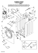 CABINET PARTS Diagram and Parts List for NED7200TW10  Amana Dryer