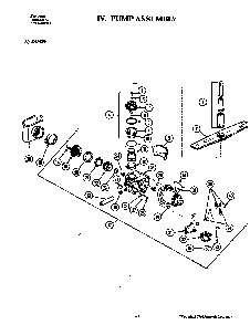 Pump Assembly Diagram and Parts List for DU460-20  Jenn-Air Dishwasher