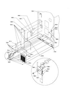 Cabinet Back Diagram and Parts List for BCI20TL-P1309701WL  Amana Refrigerator