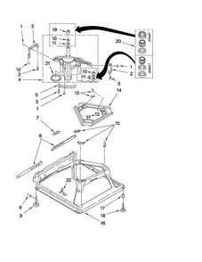 Machine Base Parts Diagram and Parts List for 7MMMS0100VW1  Maytag Washer