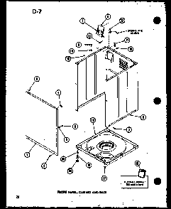 Front Panel Diagram and Parts List for TAA300 P75751-12W Amana Washer
