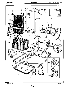 Unit Compartment & System Diagram and Parts List for CRC24EA-3AI-5M75B  Magic Chef Refrigerator