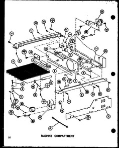 Machine Compartment Diagram and Parts List for SLDI25F-P7642103W  Amana Refrigerator