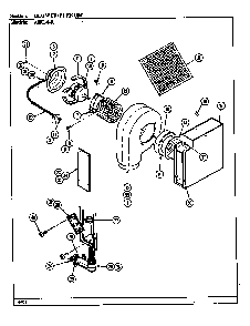Blower Plenum Diagram and Parts List for A89L-6-R  Admiral Cooktop