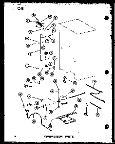 Compressor Parts Diagram and Parts List for SRI19E-C-P74870-5WC  Amana Refrigerator
