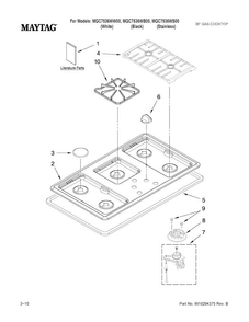 Part Location Diagram of WPW10244711 Whirlpool Surface Burner Orifice Holder