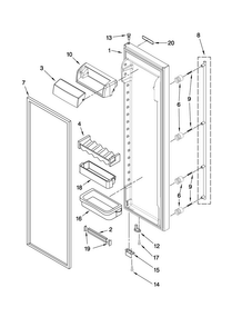 Part Location Diagram of 12850925 Whirlpool HANDLE