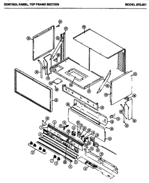 01 - CONTROL PANEL Diagram and Parts List for 970001  Maytag Range