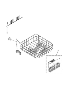 Lower Rack Parts Diagram and Parts List for MDB6949SDE0  Maytag Dishwasher
