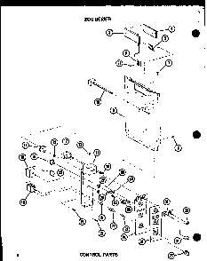 Control Parts Diagram and Parts List for 218D-3EWS P55417-77R Amana Air Conditioner