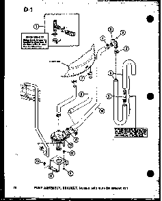 Pump Assembly Diagram and Parts List for TAA300 P75751-12W Amana Washer
