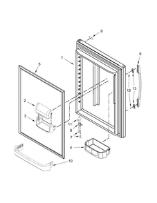 Refrigerator Door Parts Diagram and Parts List for MBL2258XES3  Maytag Refrigerator