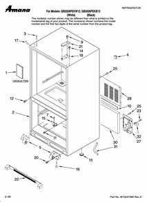 Part Location Diagram of 12626907WD Whirlpool TOP HINGE