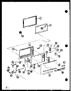 Door Diagram and Parts List for RC10B-PB P75085-16M Amana Microwave