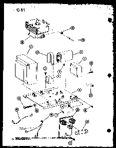 Transformer/magnetron Diagram and Parts List for RR-1010 P75414-4M Amana Microwave