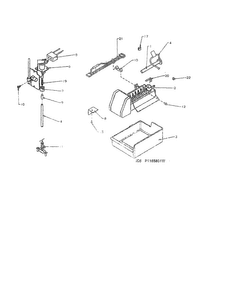 Add-on Ice Maker Diagram and Parts List for BP22A2W-P1161605WW  Amana Refrigerator