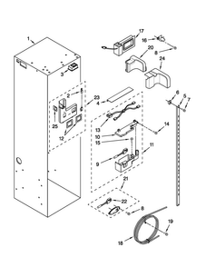 Refrigerator Liner Parts Diagram and Parts List for JS42PPDUDB02  Jenn-Air Refrigerator