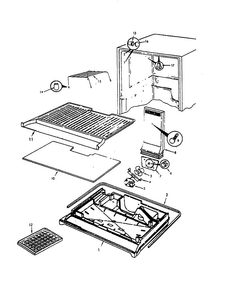 Freezer Compartment Diagram and Parts List for RB17C-1A  Magic Chef Refrigerator